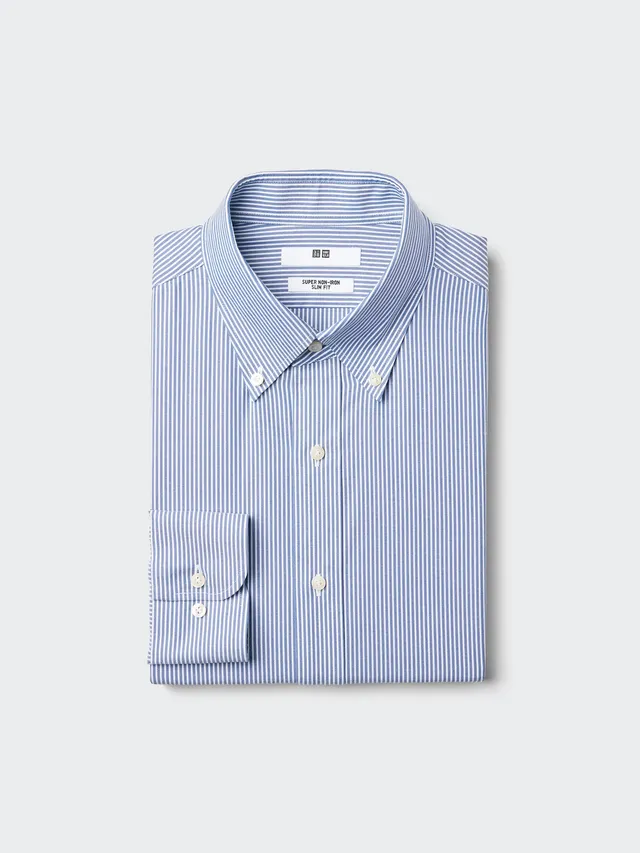 Super Non-Iron Slim Shirt | Button Down | Striped