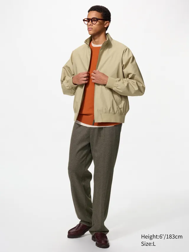 Pleated Wide Pants | Herringbone | Tall
