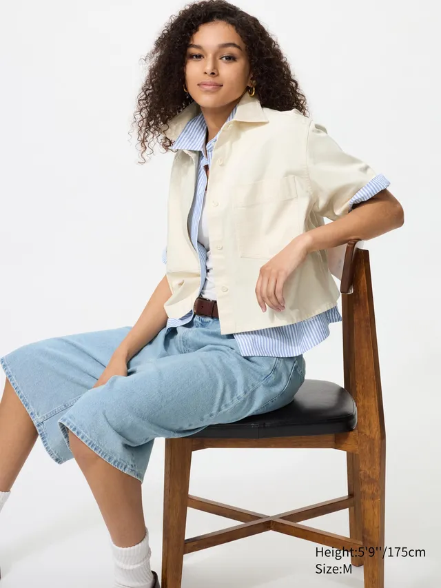 Denim Boxy Shirt | Half Sleeve