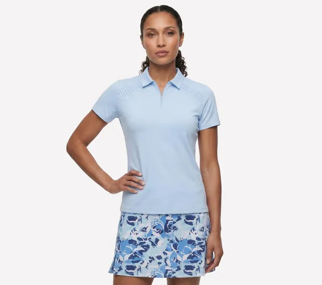 GO GOLF Short Sleeve Birdie Zip Front Polo