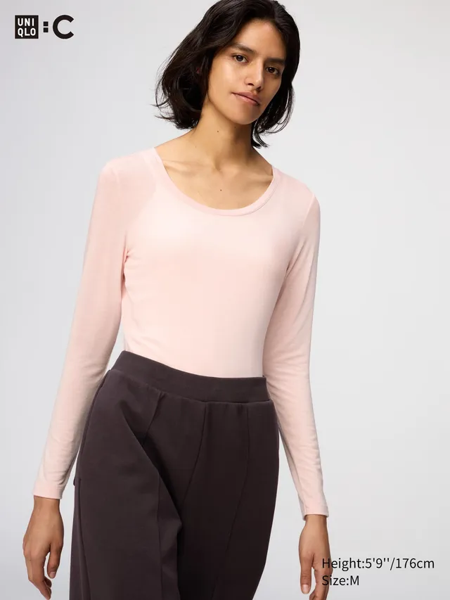 HEATTECH Extra Warm Cashmere Blend T-Shirt | Scoop Neck