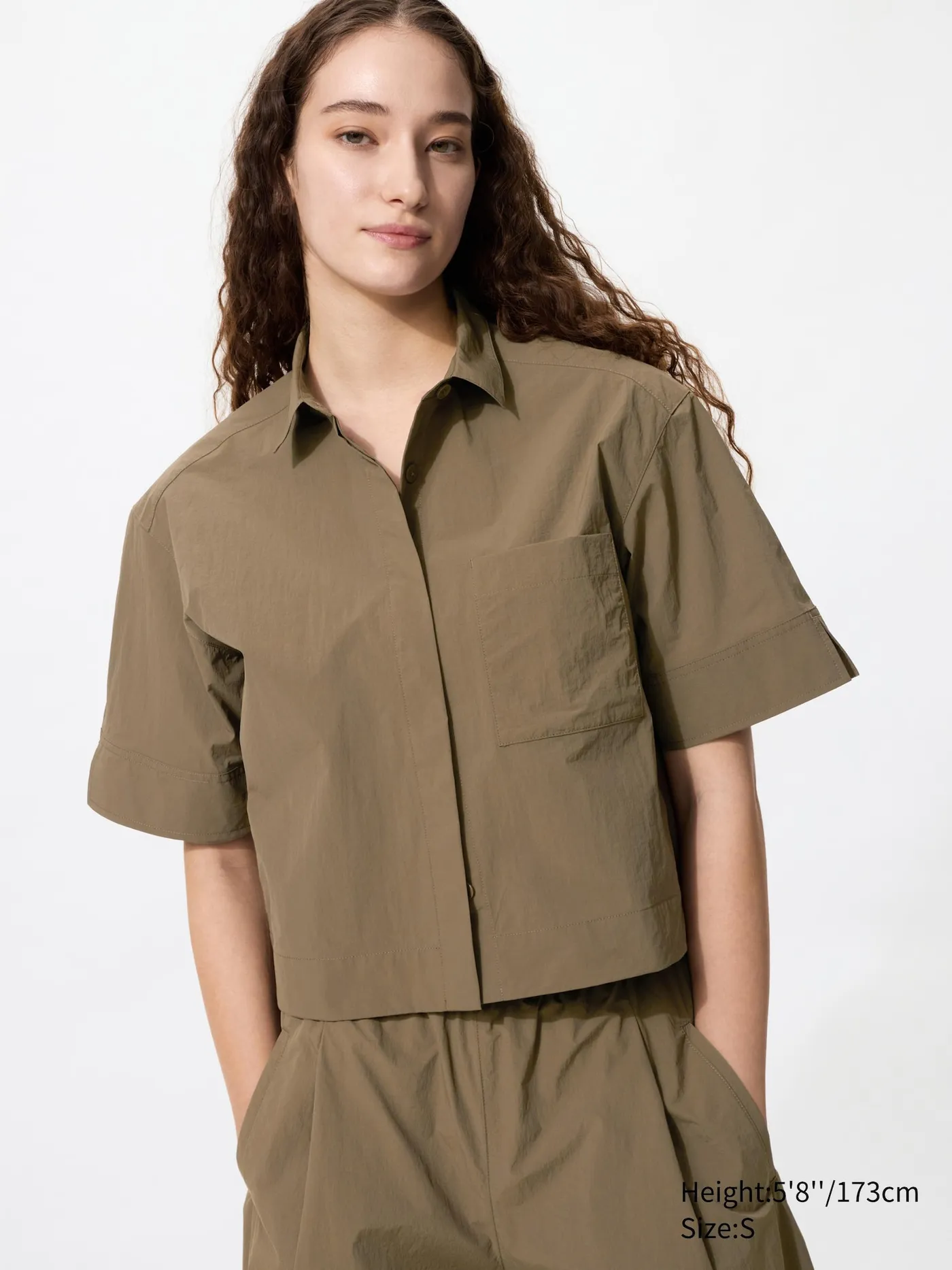 Nylon Boxy Shirt | Half Sleeve