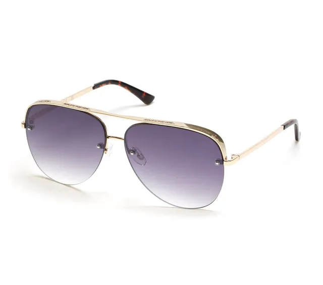 Semi-Rimless Metal Aviator
