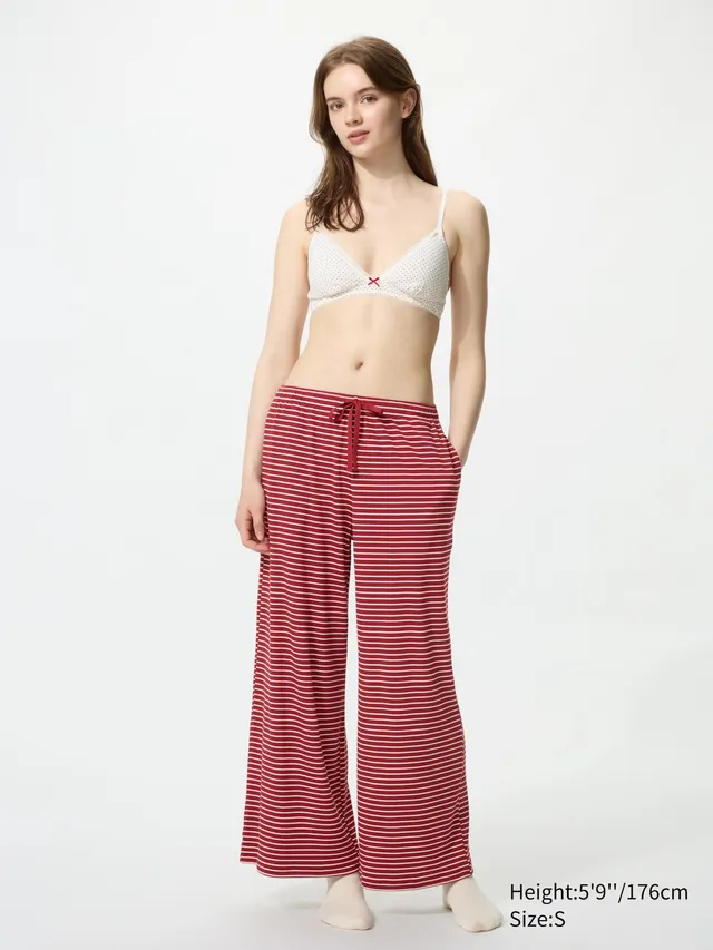 Ribbed Wide Easy Pants | Stripe