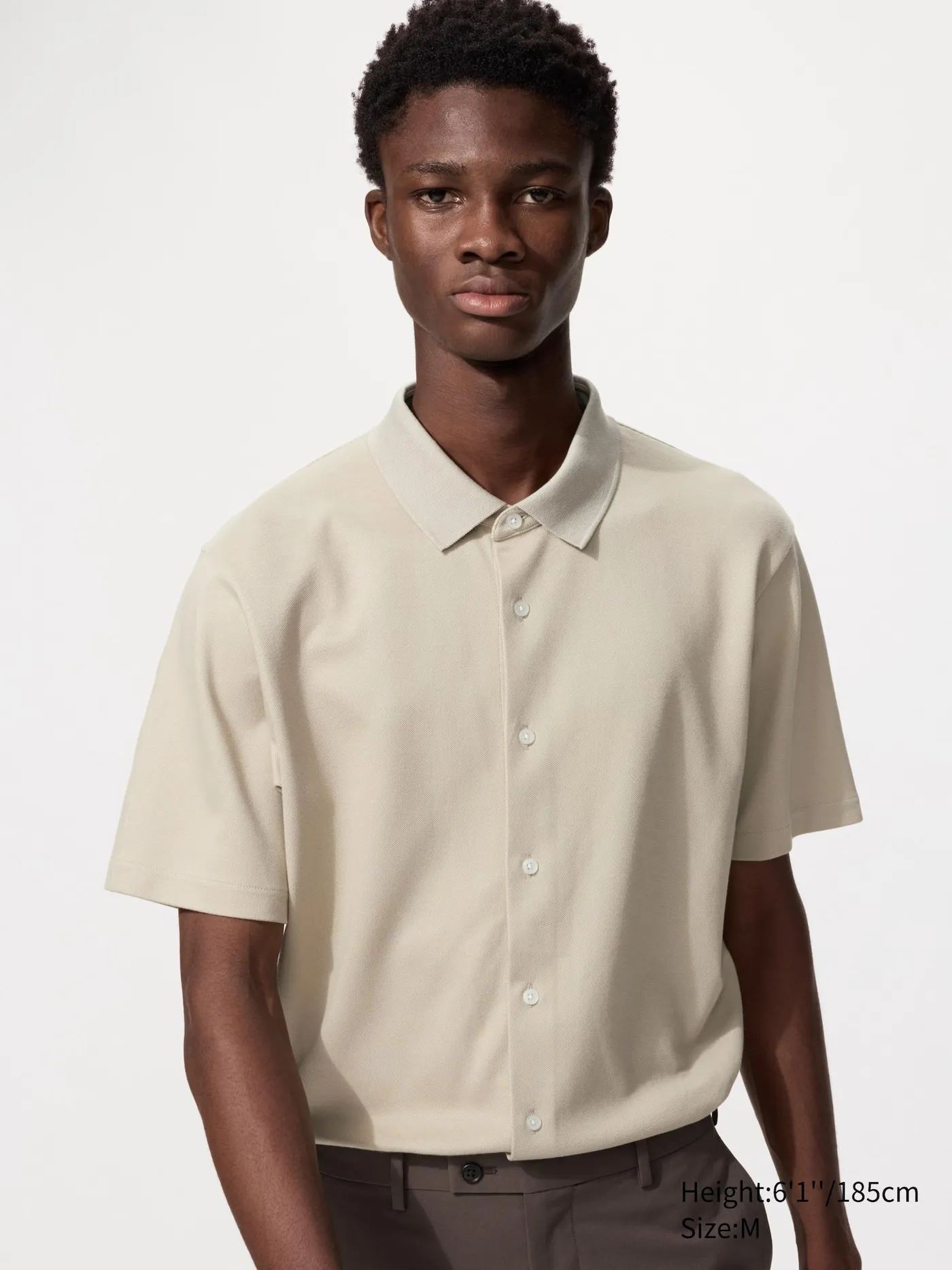 AIRism Cotton Pique Full Open Polo Shirt
