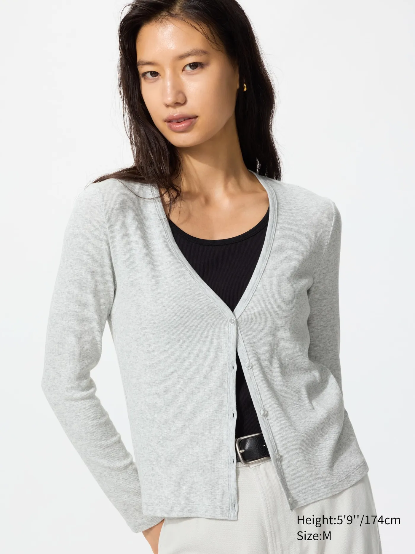 Ribbed V-Neck Cardigan