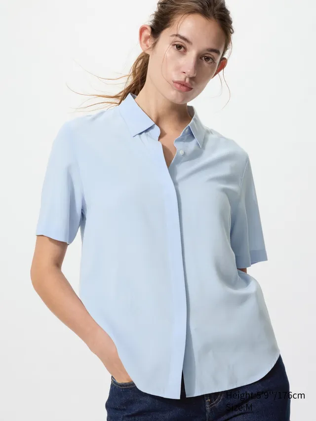 Rayon Short Sleeve Blouse