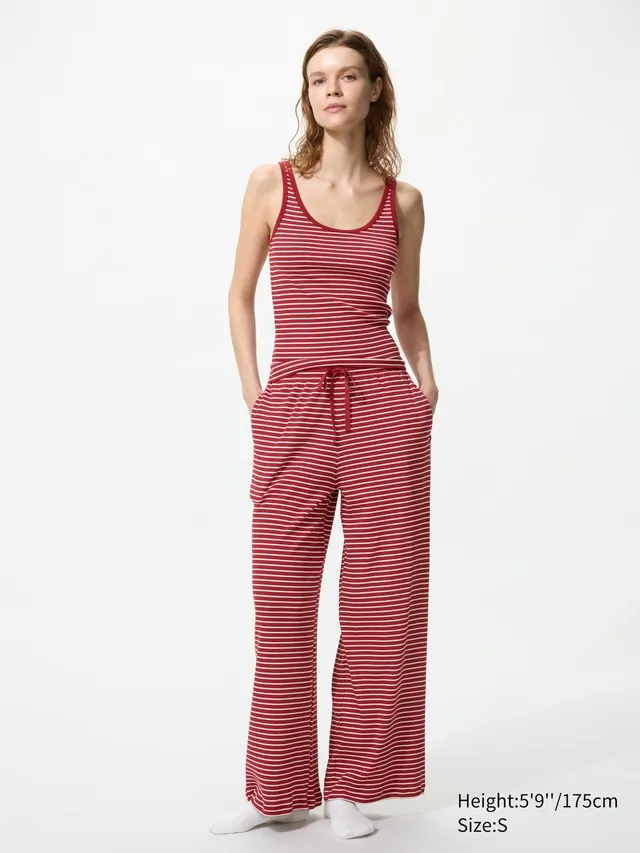 Ribbed Wide Easy Pants | Stripe | Tall