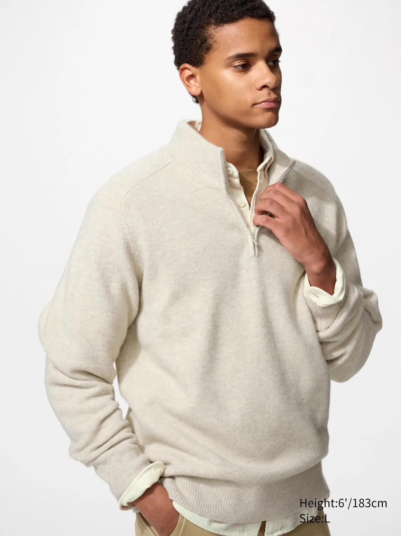 Souffle Yarn Half-Zip Sweater