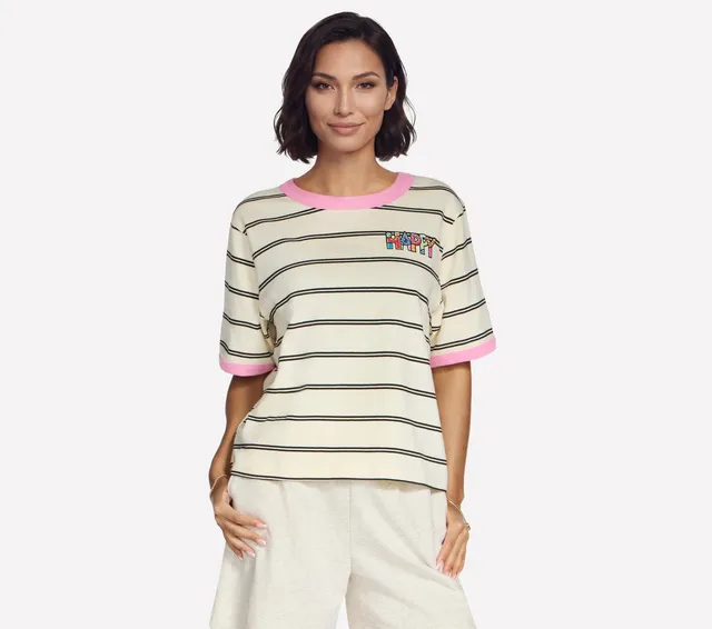 Britto: Hearts Striped Ringer Tee