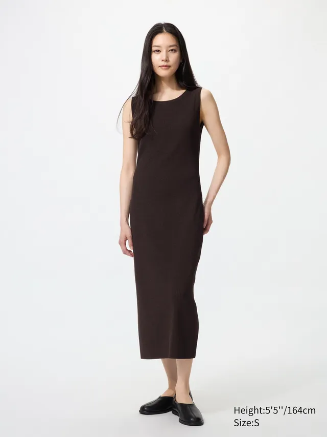 Washable Ribbed Knit Dress