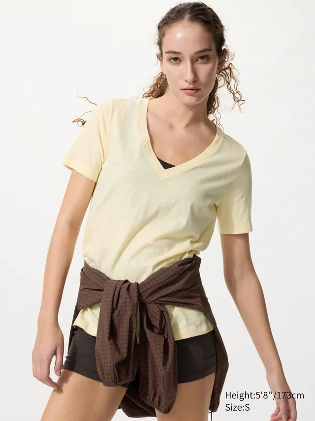 Slub Cotton V-Neck T-Shirt
