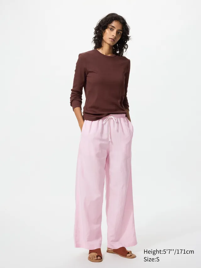 Linen Blend Easy Pants