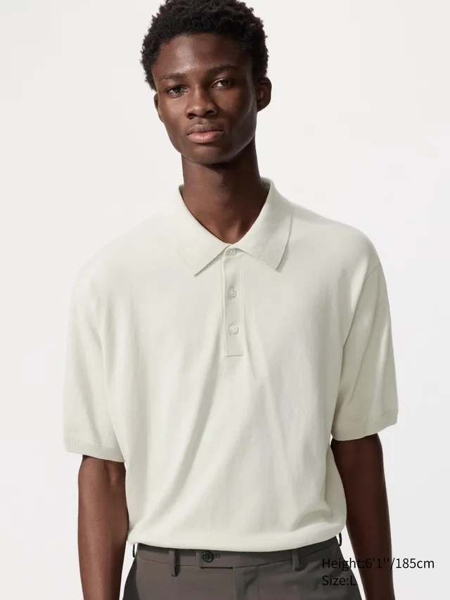Washable Knitted Polo Sweater | Short Sleeve
