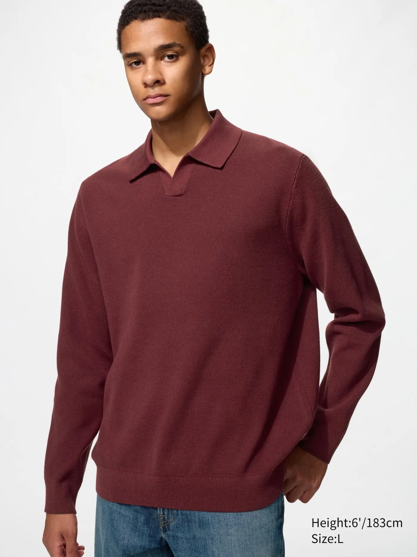 Washable Milano Ribbed Skipper Polo Sweater