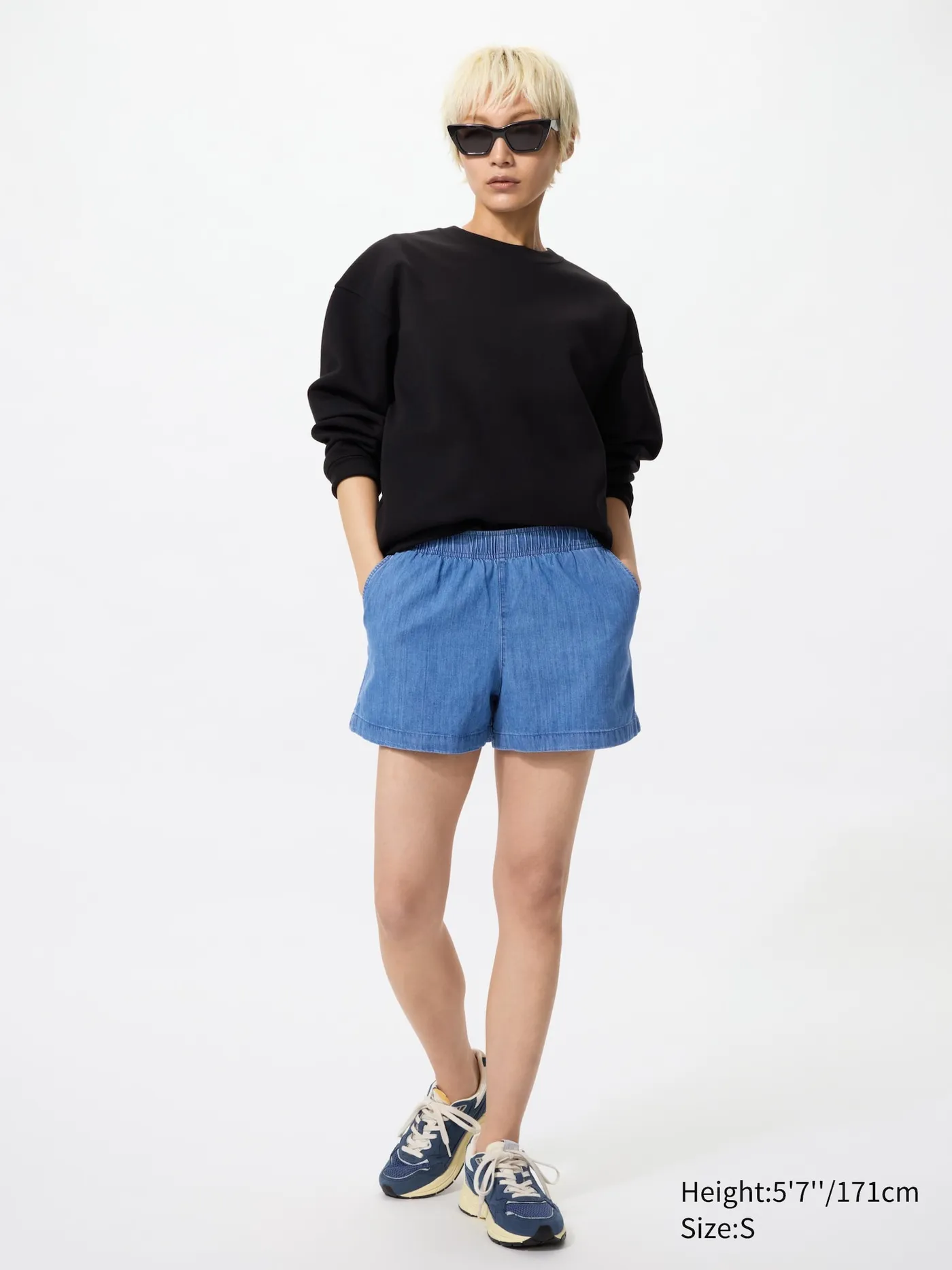 Cotton Easy Shorts | Denim