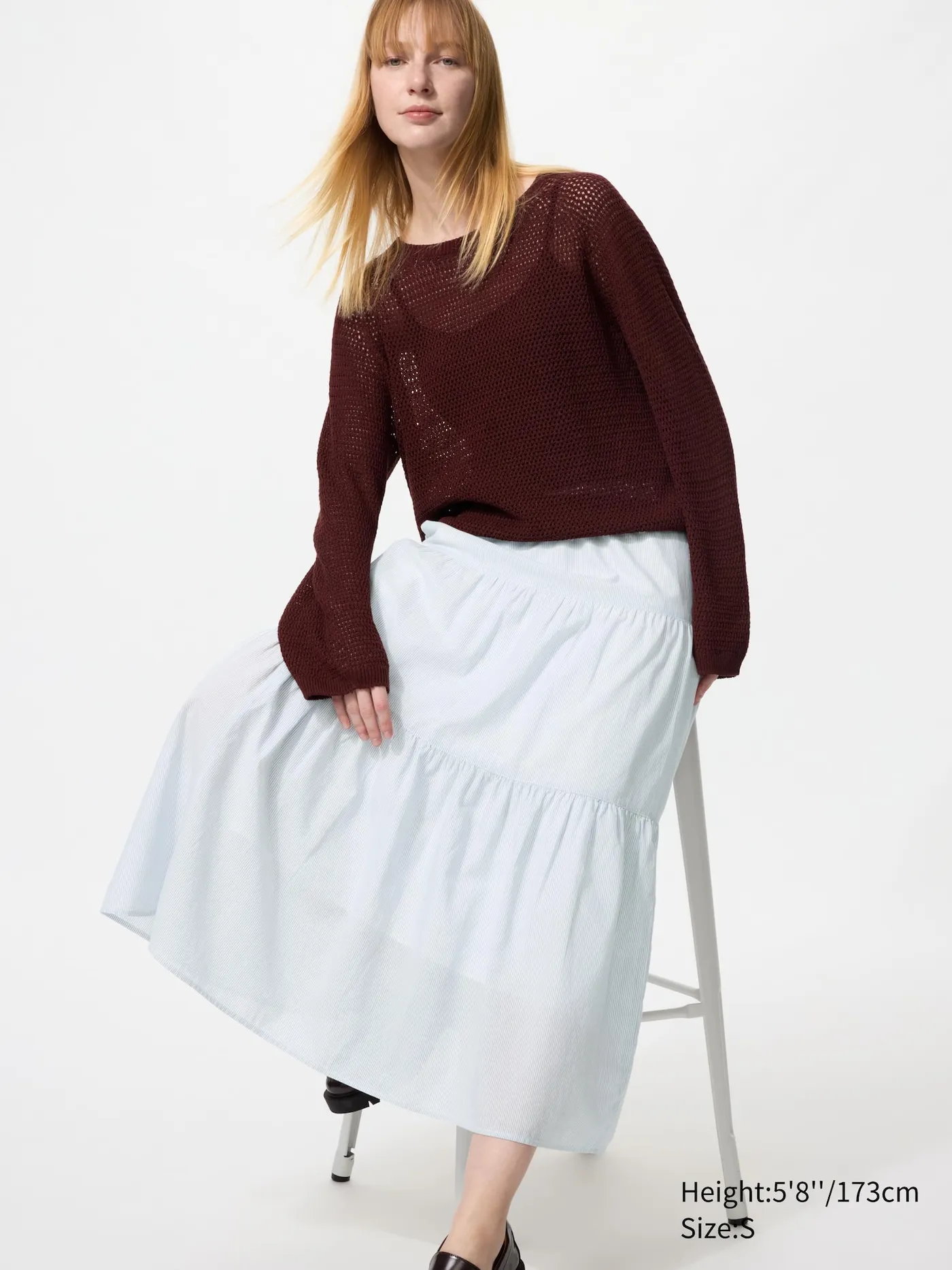 Tiered Maxi Skirt | Stripe