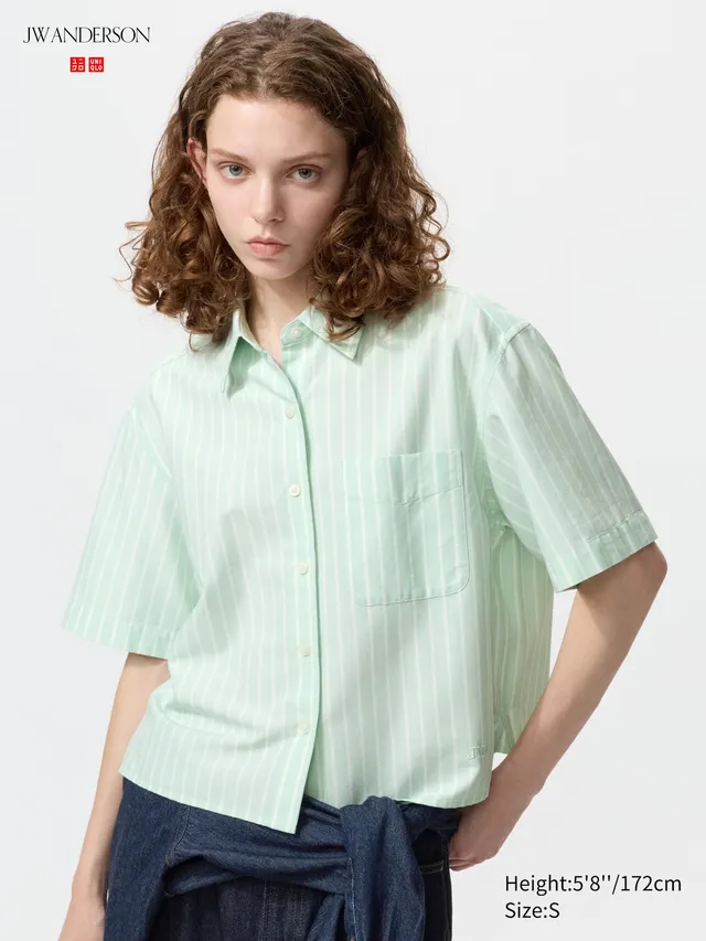 Oxford Boxy Short Sleeve Shirt | Striped