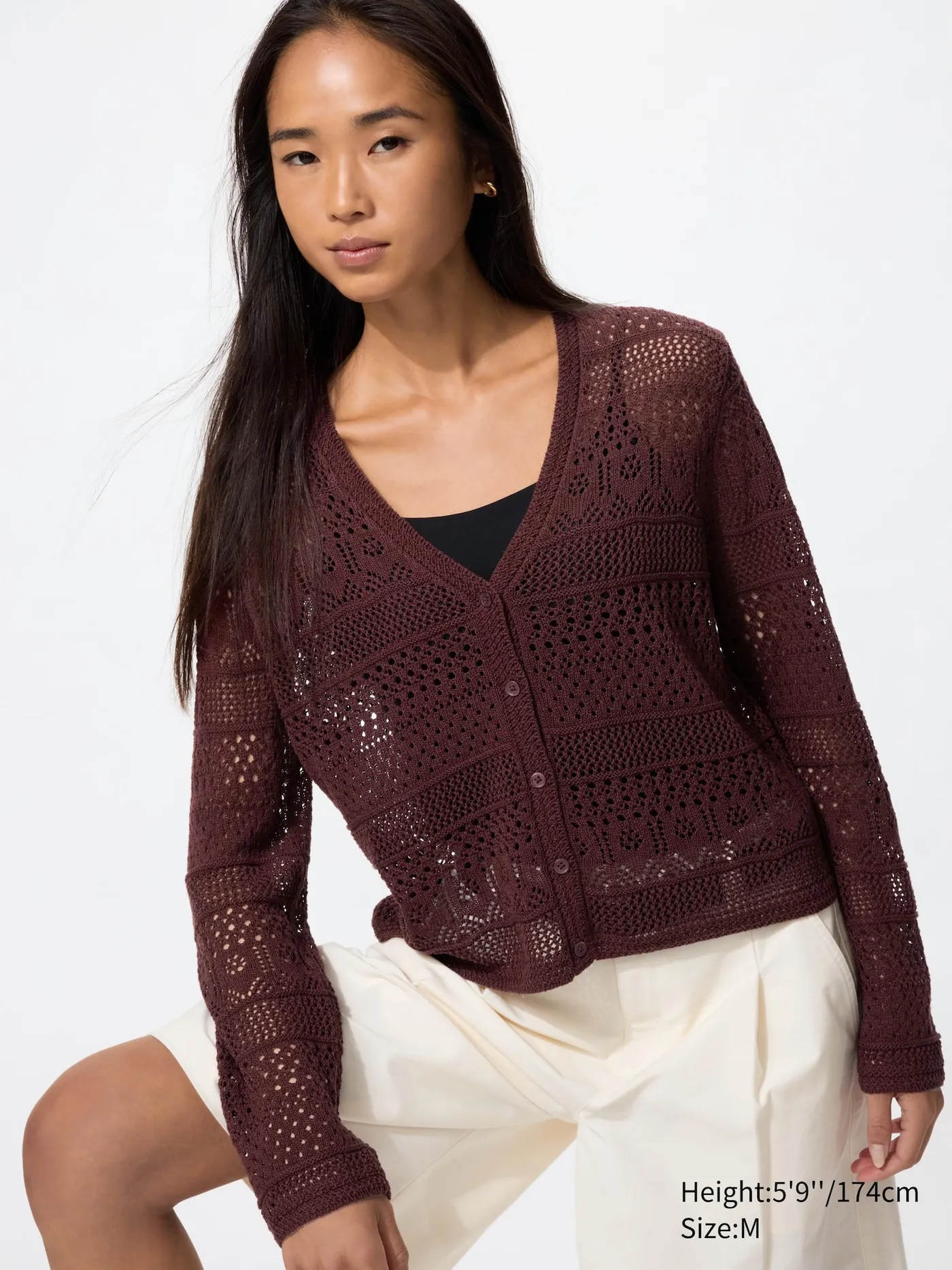 Crochet V-Neck Cardigan