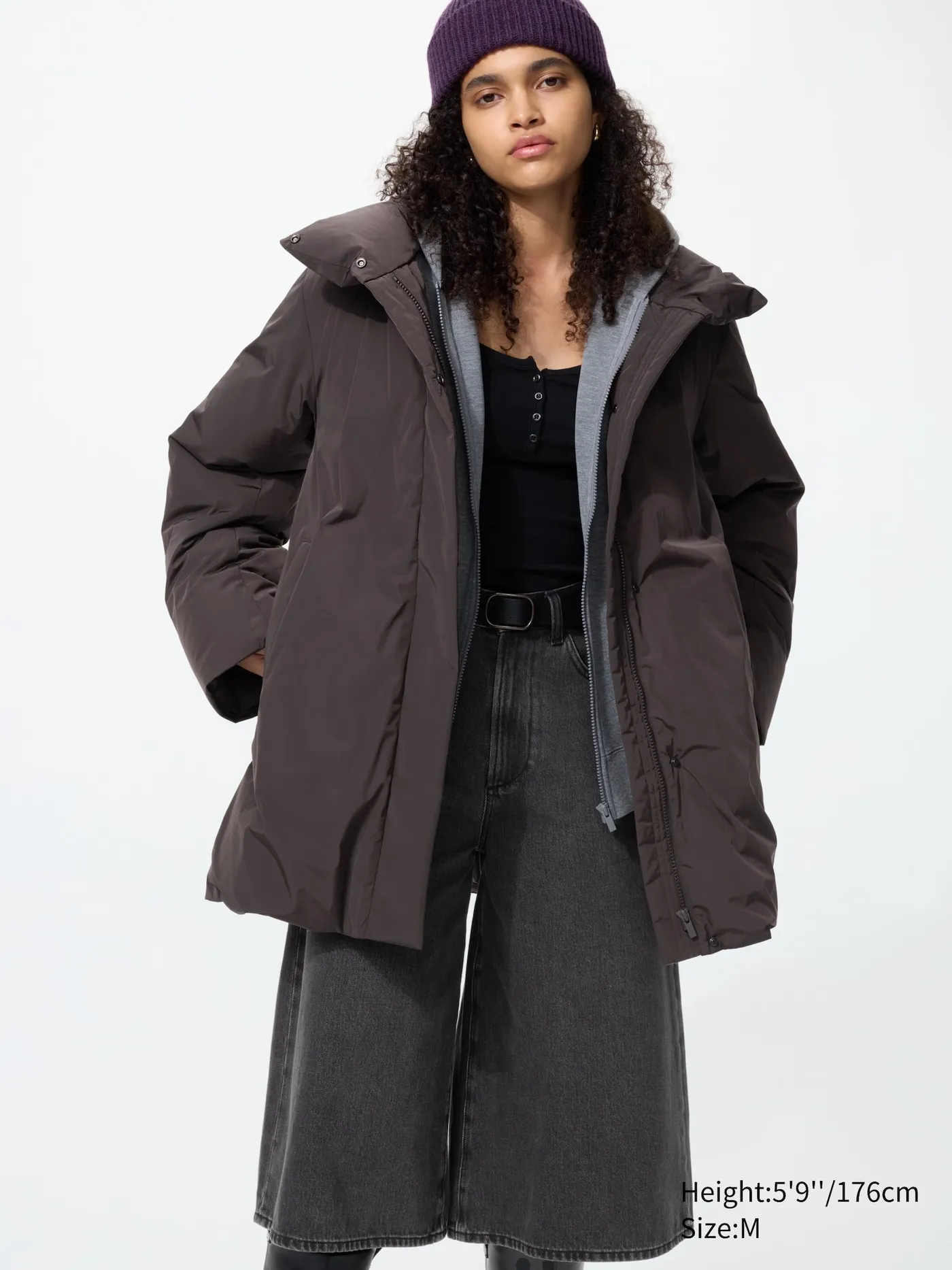Non-Quilted Down Short Coat