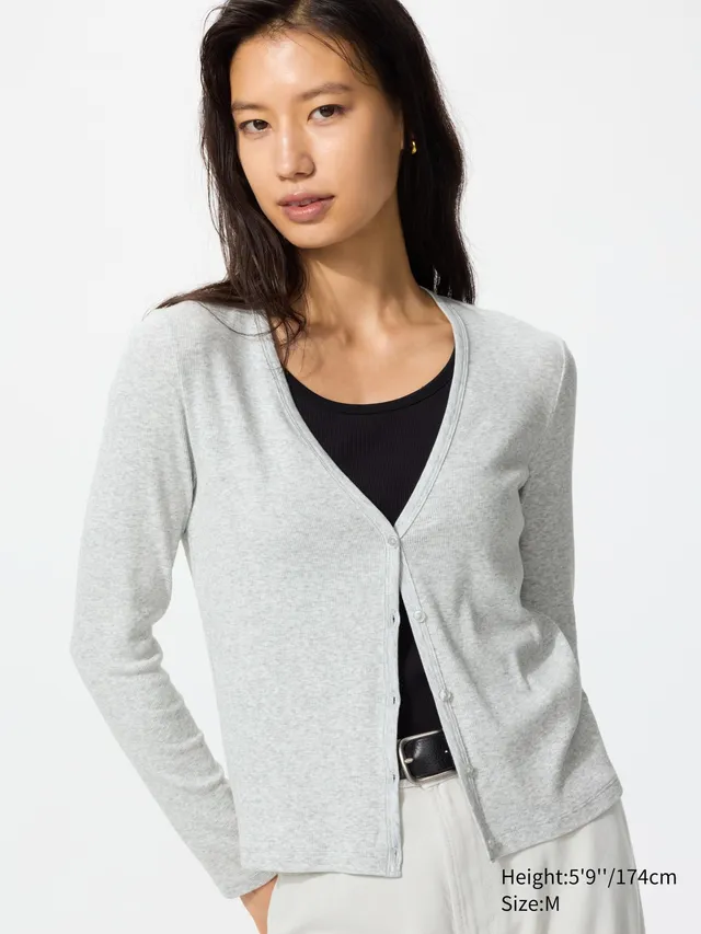 Ribbed V-Neck Cardigan