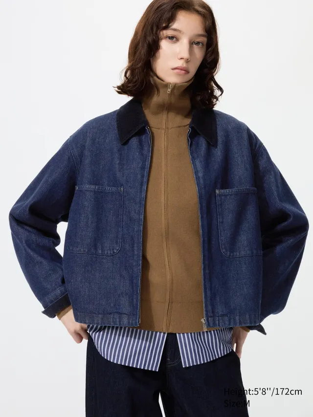 Zip-Up Short Jacket | Denim