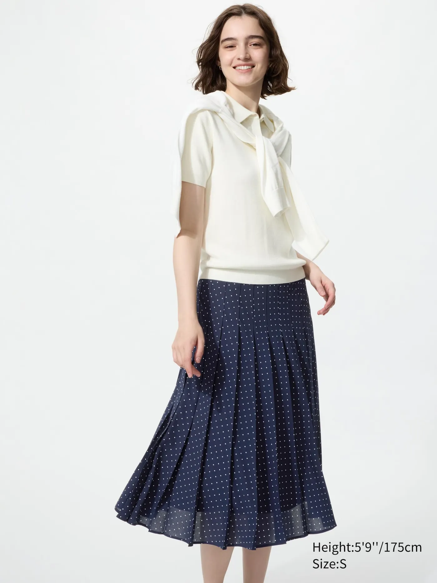 Chiffon Pleated Midi Skirt | Print