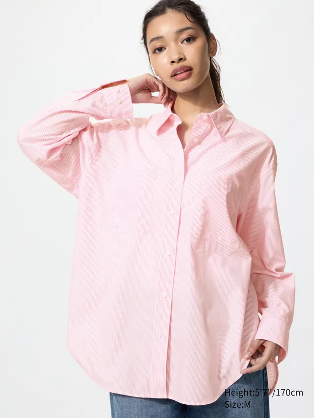 Cotton Oversized Shirt | Striped