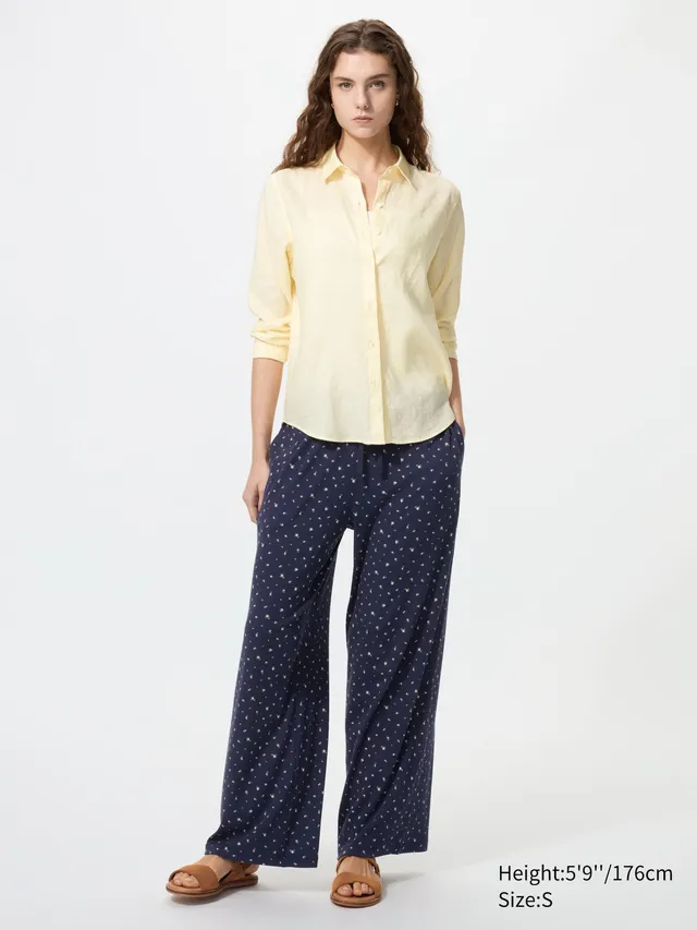 Ribbed Wide Easy Pants | Flower | Tall