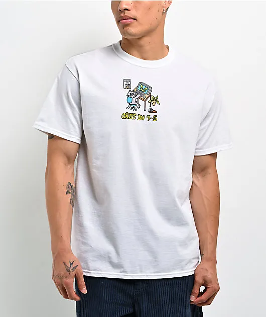 A.LAB Cries In 9-5 White T-Shirt