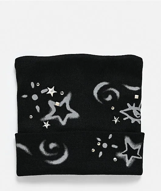 A.LAB Stencil Black Cat Ear Beanie