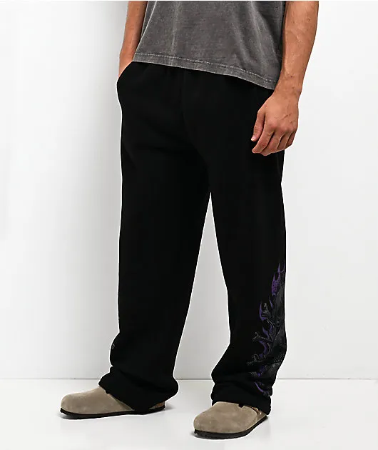 Affliction Darkness Falls Black Sweatpants