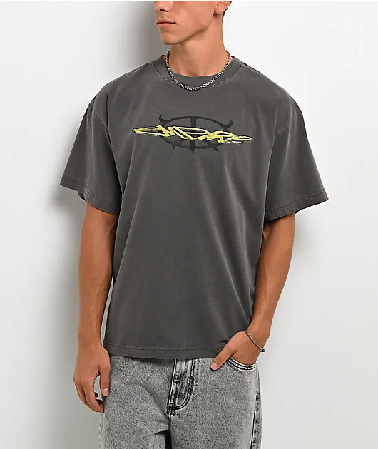 Empyre Skurf Peace Sign Grey Wash T-Shirt