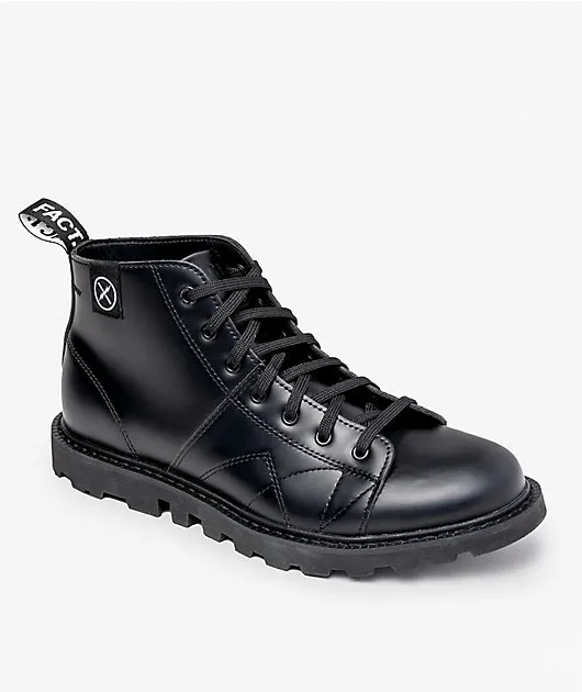 FACT. Monkey Black Leather Boots