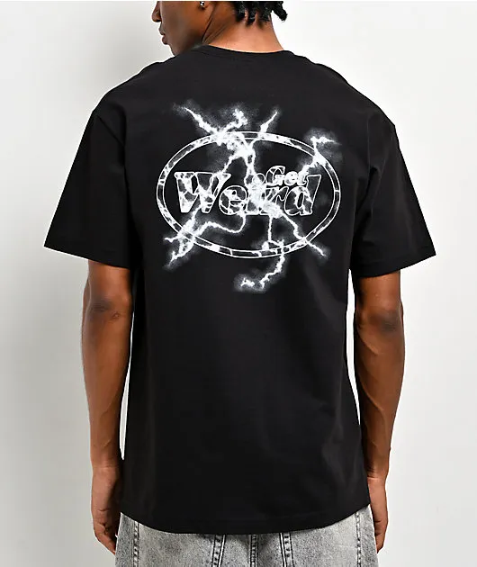 Get Weird Lightning Black T-Shirt
