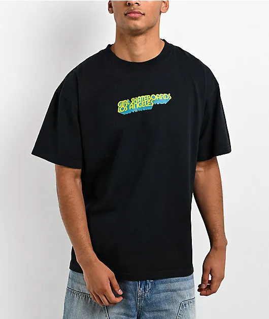 Girl 3D Los Angeles Black T-Shirt