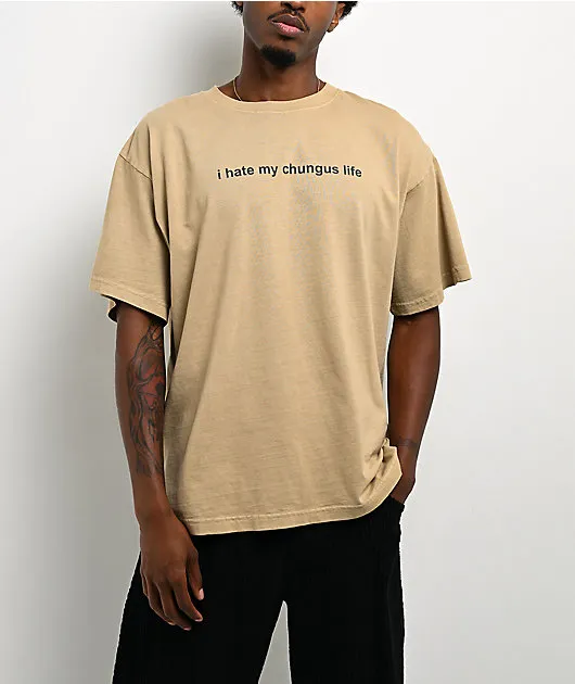 I Hate My Chungus Life Vintage Beige T-Shirt