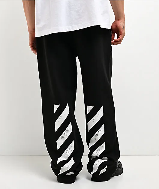 L/AB c/o Off-White™ Core Diagonal Black Relaxed Sweatpants