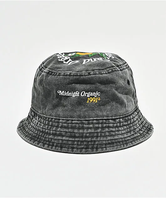 Midnight Organic Healthy Grey Wash Bucket Hat