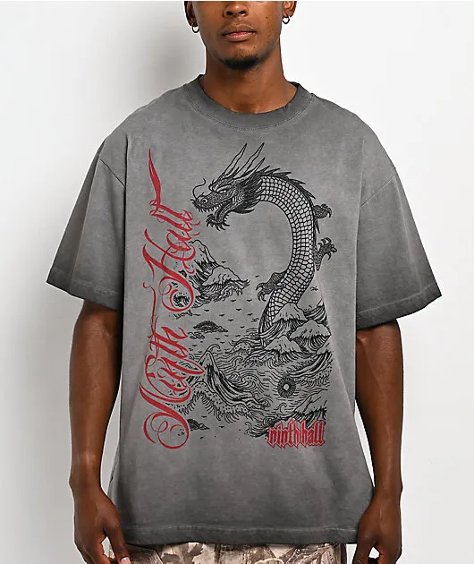 Ninth Hall Fallacy Charcoal Grey Wash T-Shirt