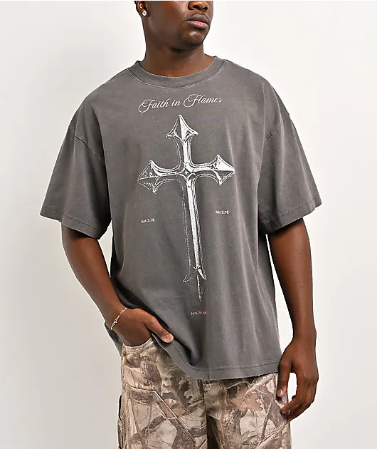 Ninth Hall In Flames Grey T-Shirt