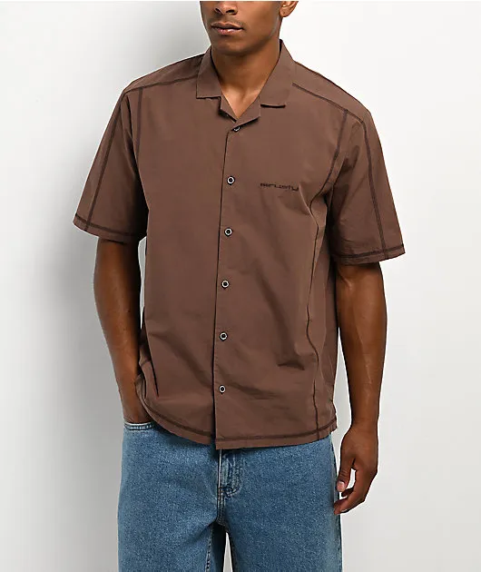 Rusty Pedro Brown Button Up Shirt