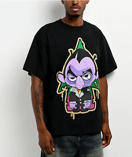 Sesame Street Zombie Count Von Count Black T-Shirt