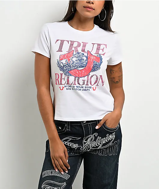 True Religion Crystal Crown White T-Shirt
