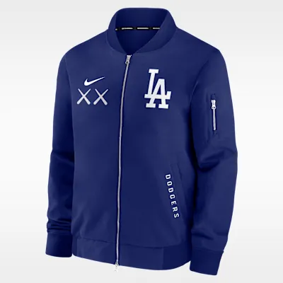Los Angeles Dodgers Dugout Men's Nike x KAWS MLB Full-Zip Bomber Jacket