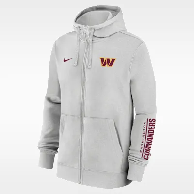 Washington Commanders Club Men's Nike NFL Full-Zip Hoodie