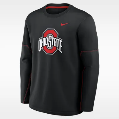 Ohio State Sideline Coaches Men's Nike Therma-FIT College Long-Sleeve T-Shirt