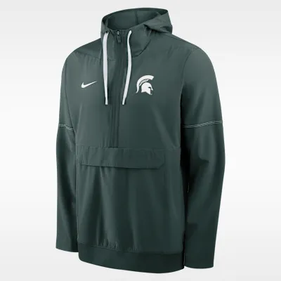 Michigan State Sideline Anorak Men's Nike College 1/2-Zip Hooded Jacket