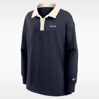 Nike College (Spelman College) Women's Oversized Long-Sleeve Polo