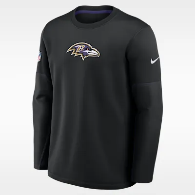 Baltimore Ravens Sideline Coaches Men's Nike Therma-FIT NFL Long-Sleeve T-Shirt
